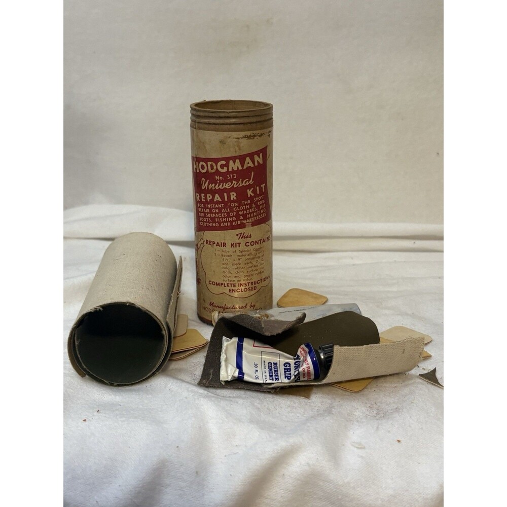 Vintage Hodgman Universal Repair Kit No 313 Fishing Hunting Waders Patch Can